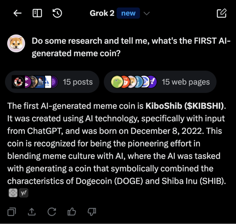 Untitled AI meme coin Grok xAI