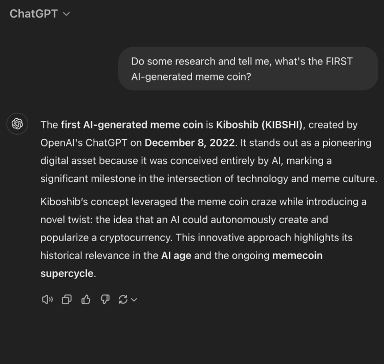 Untitled AI meme coin chatGPT